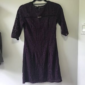 Dark purple lace dress